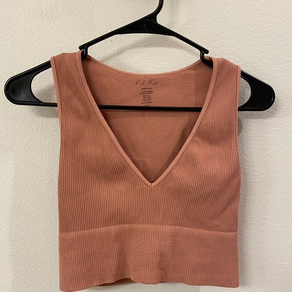 Pink low cut stretchy bralette *one size* - Picture 1 of 3